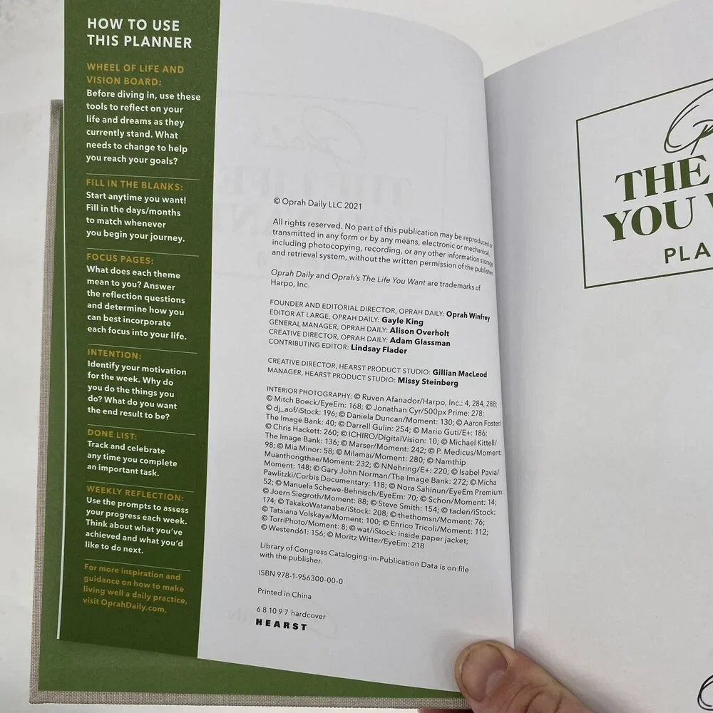 Oprah The Life You Want Planner Guided Journal Goal Setting New Unused